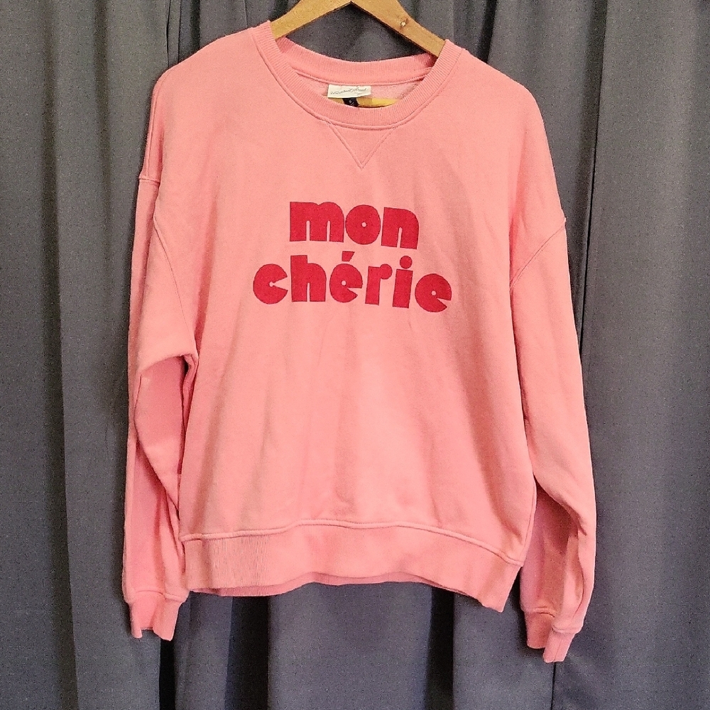 Pink 'Mon Chérie' Sweatshirt (coral color) - Picture 2 of 7